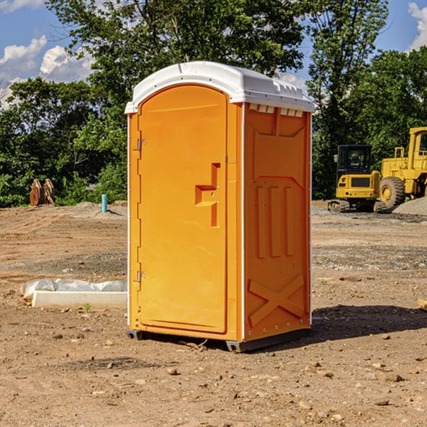 how often are the portable restrooms cleaned and serviced during a rental period in Haycock